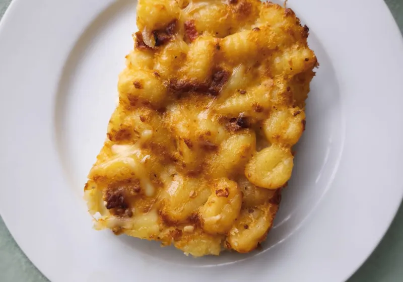 Zapečené gnocchi se smetanou, sušenými rajčaty a sýrem