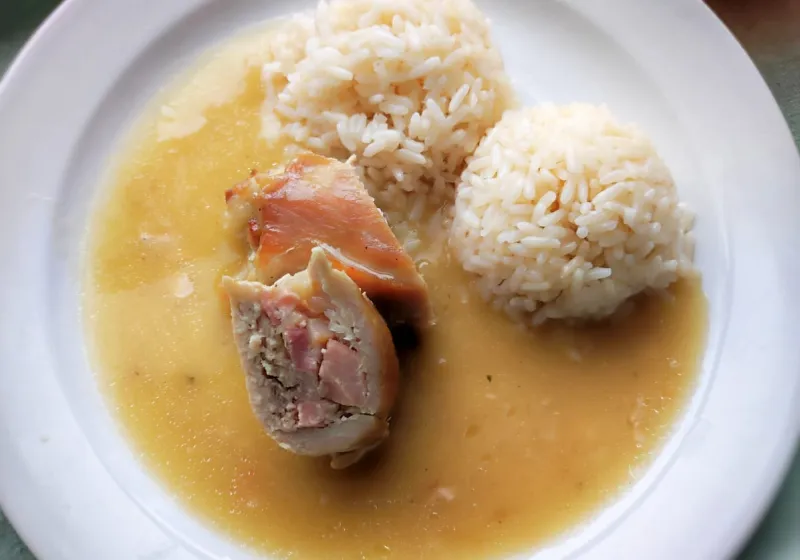 Vepřový závitek s rýží