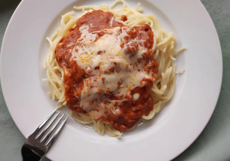 Boloňské špagety, sýr